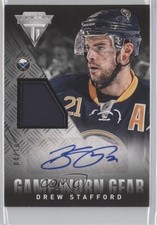 2013-14 Panini Titanium Game-Worn Gear 4/10 Drew Stafford #GA-DRS Patch Auto 2a8