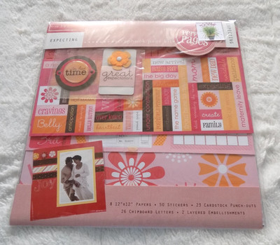 Colorbok Perfect Pages Scrapbook 12 x12  Page Kit #46116 Expecting Baby 109 Pcs