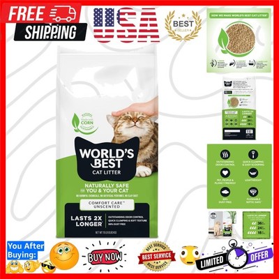 Comfort Care Unscented 15-Pounds - Natural Ingredients, Quick Clumping, Flush...