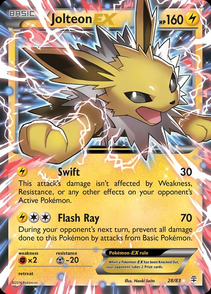 Pokemon Jolteon-EX (28/125) Generations LP HOLO