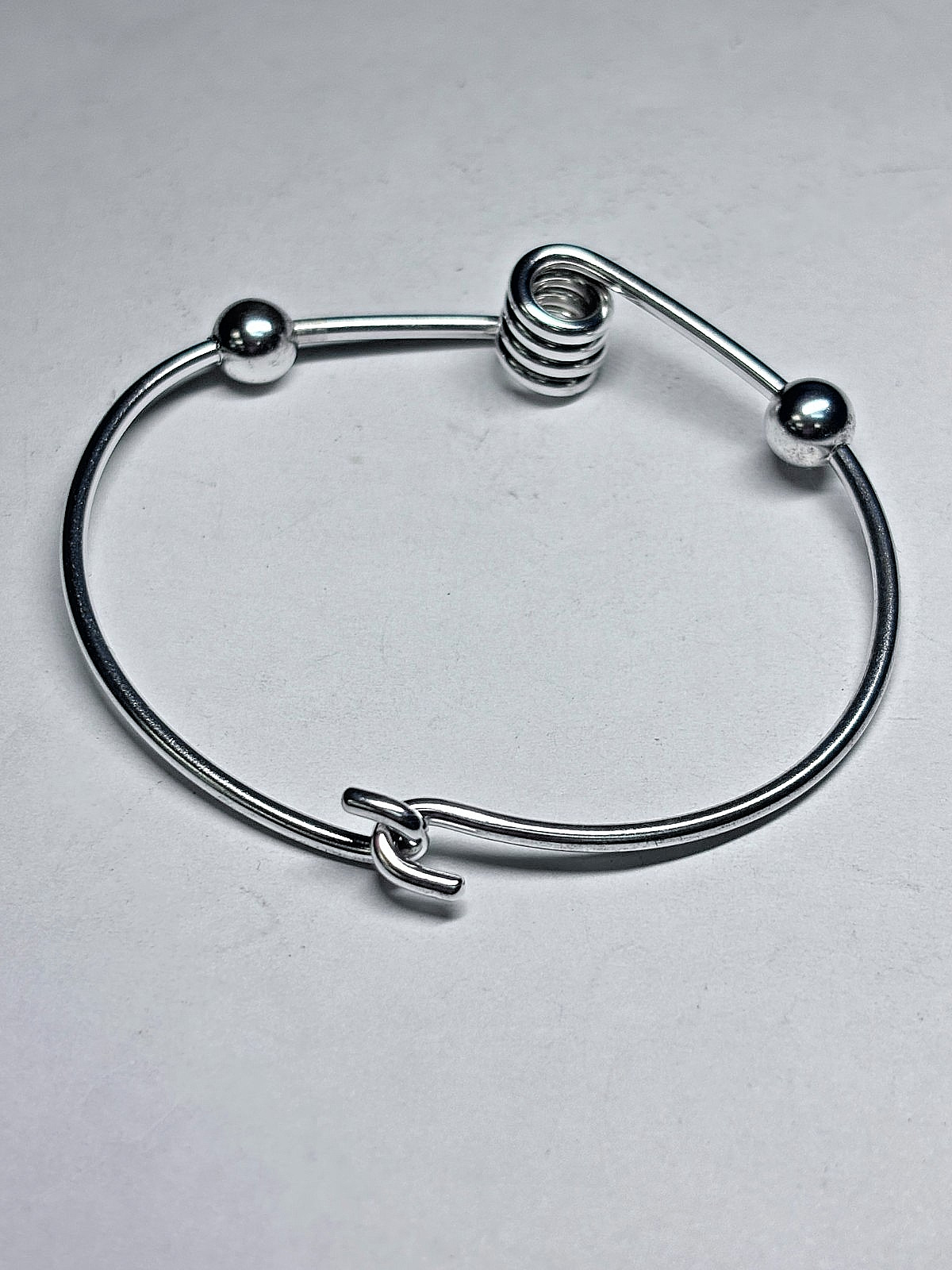 Sterling Silver Adjustable Wired Bangle Bracelet … - image 1