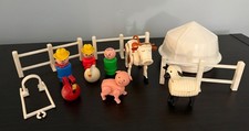 VINTAGE 1980'S PLAYSKOOL LIL'L PLAYMATES ANIMALS AND ACCESSORIES SET OF 12