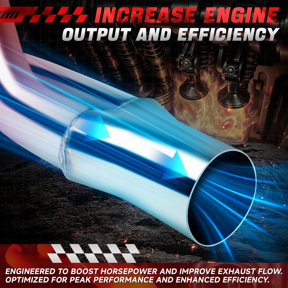 Fit 94-95 Chevy Camaro Pontiac Firebird 5.7L V8 Manifold Header Exhaust System - Image 3 of 4