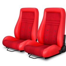 2pc Universal Bucket Racing Seats Reclinable Obs Seats With Adjustor Sliders