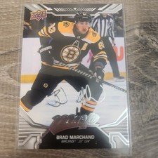 2022-23 UD MVP Hockey Brad Marchand #214 Silver Script Base Boston Bruins