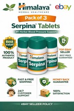 Himalaya Serpina Tablets   100 Tabs x3  Natural Herbal BP Support  FREE SHIP
