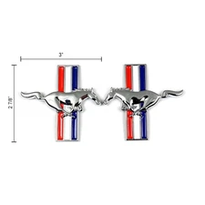 1994-04 MUSTANG RUNNING HORSE FENDER EMBLEMS PAIR, LH & RH