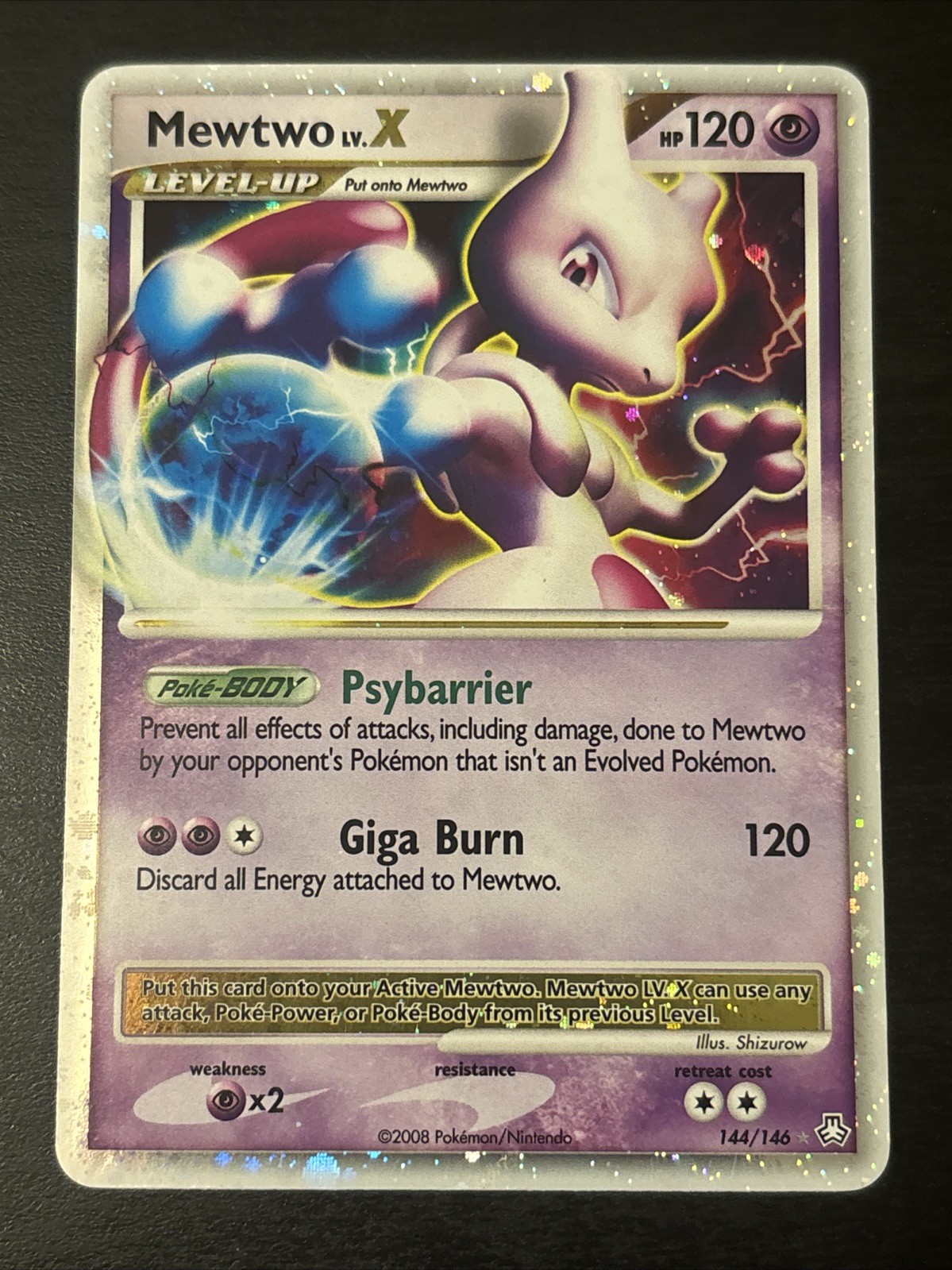 Mewtwo LV X 144/146 D&P Legends Awakened Holo Ultra Rare Pokemon TCG Card Nm(-)