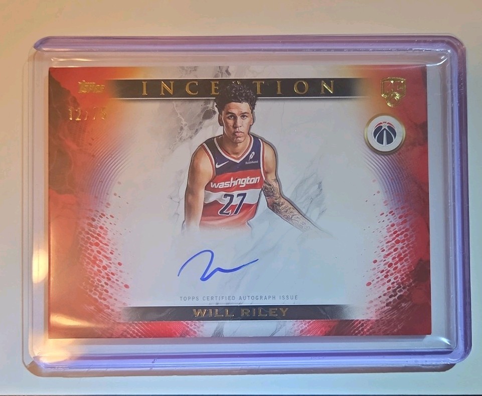 2025-26 Topps Inception - Will Riley Red Rookie Auto #d 12/75