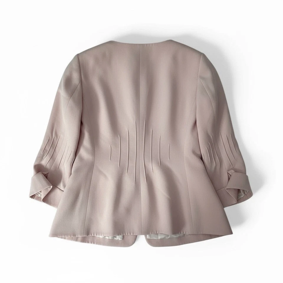 Blazer De Colección Armani Collezioni Rubor Pálido Seda Cuello Redondo EE. UU. 10 / IT 46 Italia Foto 2 de 4