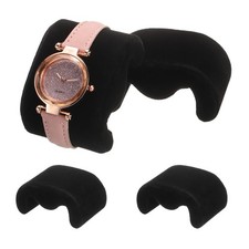 4 Stück Uhrengehäuse-Kissen,M-förmiges Uhrendisplay-Kissen,Schwarz