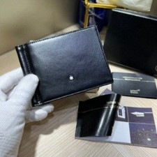 Exquisite MB Black Card Pack Real Leather Card Case Bank Card Holder 005525 US