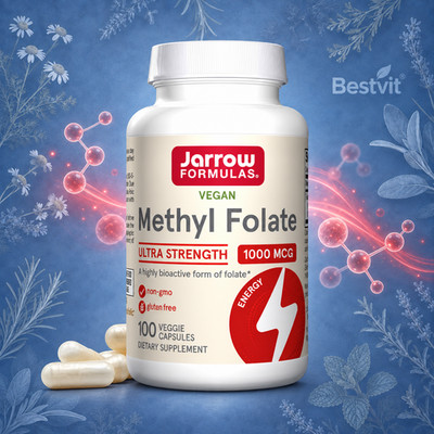 JARROW FORMULAS, METHYL FOLATE 1000mcg Extra Stark 100 Veg. Kapseln SUPER PREIS
