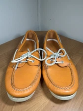 Men’s ~SPERRY TOP-SIDER~Burnt Orange Leather Boat Shoes Size 11 Excellent!!!
