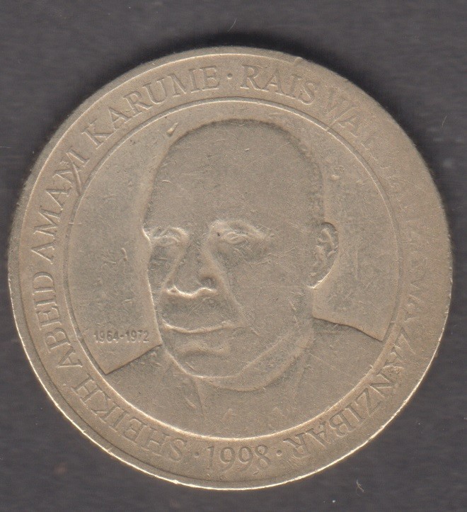 Tanzania 1998. 200 Shillings. Sheikh Abeid Amani Karume President. Lions. KM# 34