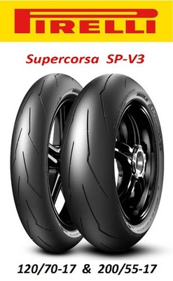 PIRELLI DIABLO SUPERCORSA SP-V3 TIRE SET 120/70R17 + 200/55R17 KAWASAKI SUZUKI