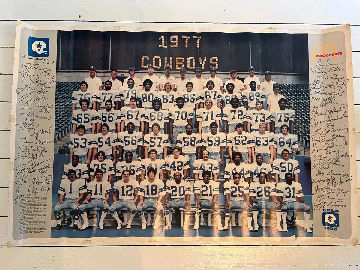 Affiche Vintage Dallas Cowboys Roger Staubach 1978 - Reproduction - Décoration Sportive