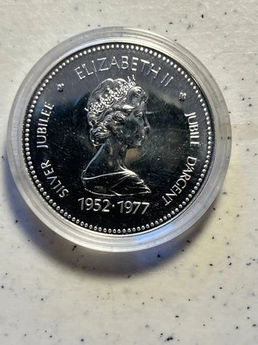 Unc Canadian Queen Elizabeth II 25th Birthday Silver Dollar! $35 Melt