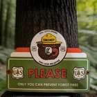 Vintage US Forestry Service Porcelain Sign Smokey Bear Prevent Forest Fires USFS