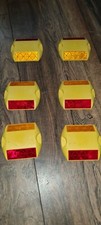 Set of 6 Reflective Road Markers Safety Road Studs Yellow White Reflectors
