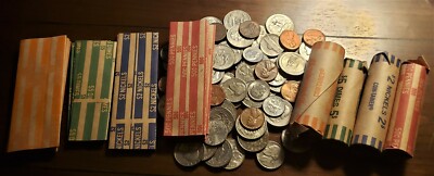 6 of each: Nickel, Dime, Quarter and 7 penny 25 Coin Wrappers or custom mix!