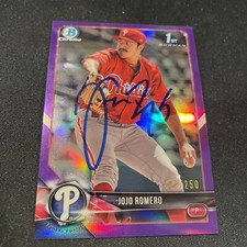 JoJo Romero 2018 Bowman Chrome /250 1st #BCP111 St. Louis Cardinals Signed Auto