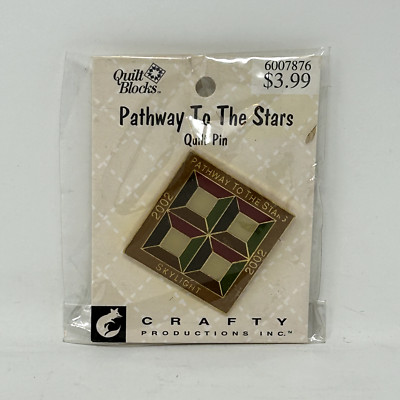New NIP Pathway To The Stars 2002 Lapel Pin,  Quilt Square Skylight