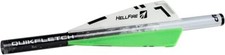 Quikfletch Hellfire Stabilizing Fletching - White/green, 3"