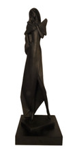 VINTAGE 1980s DAVID FISHER AUSTIN PROD 1988 FASHION WOMAN SCULPTURE HUGE BLACK