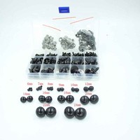 154pcs 6-24mm Black Plastic Safety Eyes For Teddy Bear Doll Animal Diy With Case 154pcs 6-24mm Black Plastic Safety Eyes For Teddy Bear Doll Animal Diy With Case