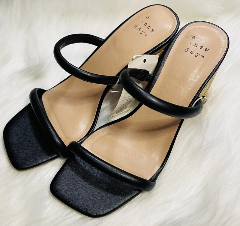 Women’s A NEW DAY - Miley Pumps Heels -  Black - Size 9.5 - Sandal