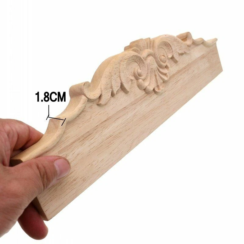 Woodcarving Applique Furniture Fittings Bathroom Cabinet Board Solid Home Decor Foto 3 de 4