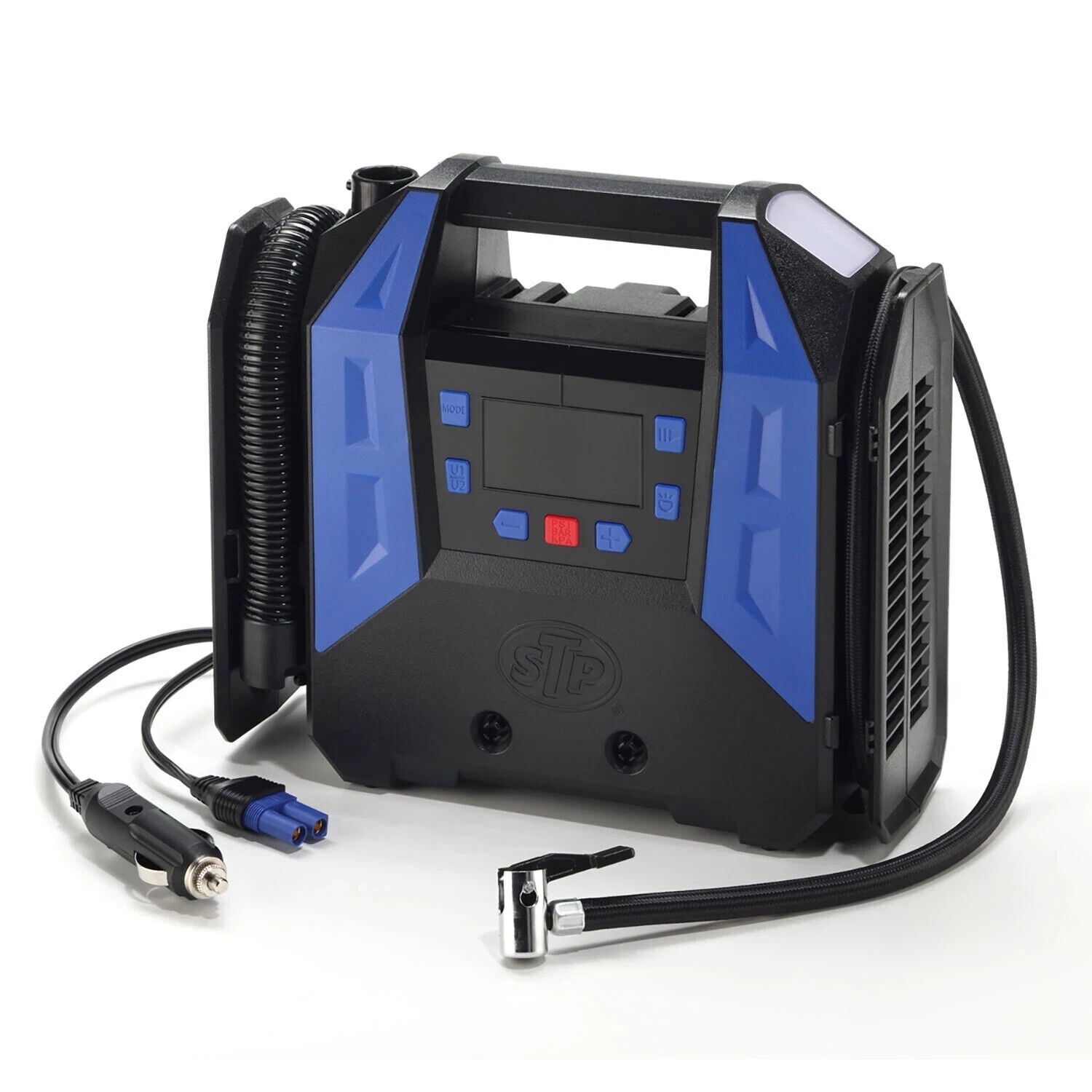 STP Dual Function Dual Power Source Tire Inflator/ LED Work Light, LCD