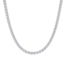 Genuine Lab Grown Diamond Tennis Necklace D V...