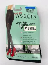 Love Your Assets Sara Reversible Shaping Tights Sz 4 180 - 220 Black Diamond
