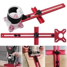 MM/Inch Router Guide Jig 4-in-1 Cabinet Hardware Milling Groove Circle Cutting