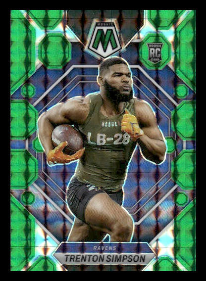 2023 Panini Mosaic #367 Trenton Simpson RC Rookie Green Baltimore Ravens