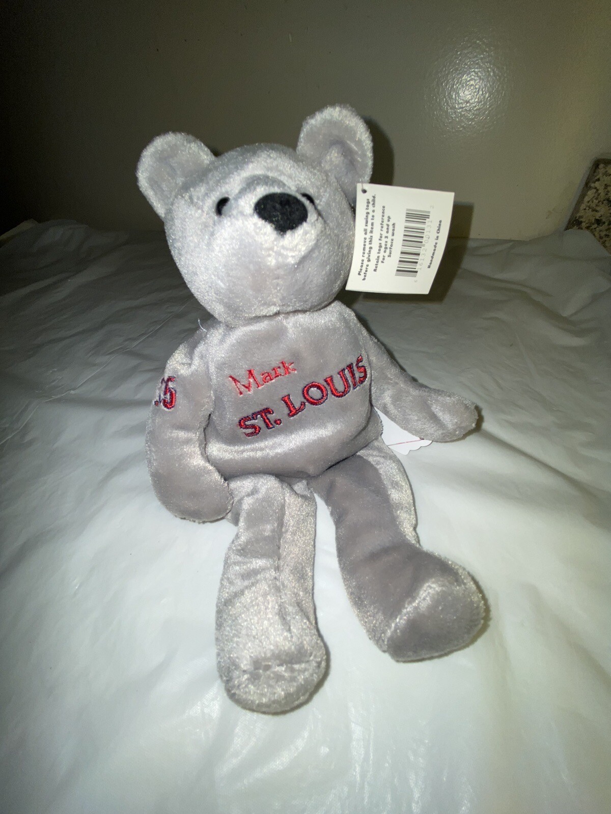 Salvinos Bammers Mark McGwire Beanbag Plush Bear 9