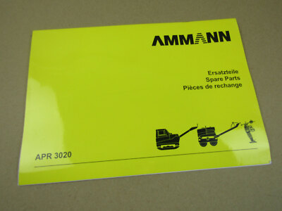 Ammann APR 3020 vibratory plate parts list spare parts list pieces change 3/2012