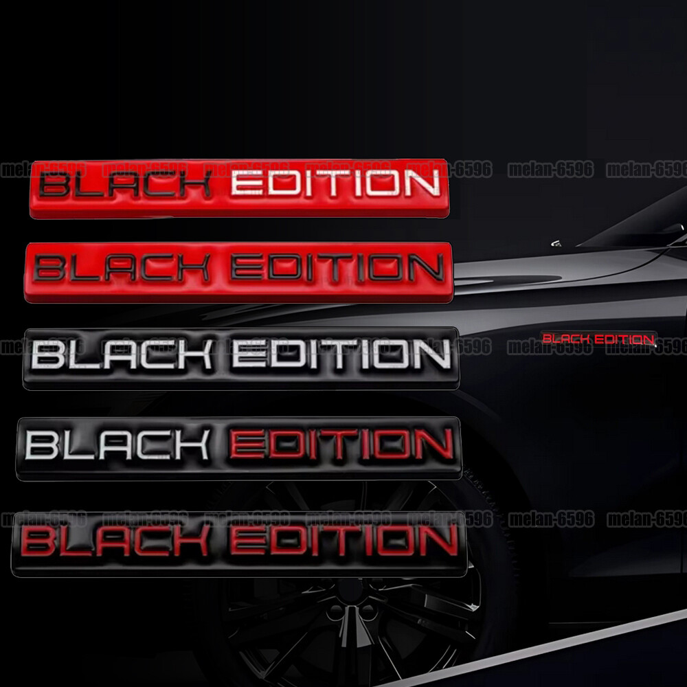 Black Edition Emblem Badge Car Fender Trunk Tailgate Decals Sticker Accessories