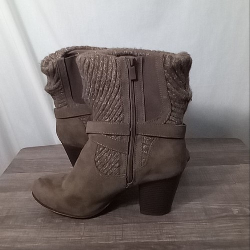 Torrid Taupe Sweater Bootie Size 13WW NWOT - Picture 2 of 9