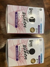 L'eggs Leggs Silken Mist Silky Sheer Pantyhose Control Top Jet Black 97793 B