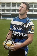 Sam Burgess Hand Signed Bath Rugby Union 6x4 Photo 1