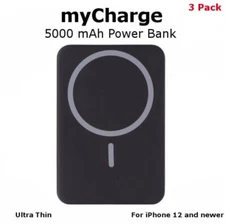 3 Pack myCharge 5000 mAh Magnetic Power Bank Wireless Battery For Samsung iPhone
