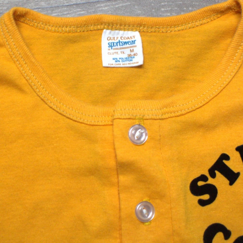 VTG Gulf Coast Sportswear Student GHS Council Henley T Shirt Mens M - Image 2 of 4