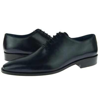 Alex D ''Cambridge'' Plain Wholecut Oxford, Men's Dress Shoes, Museum Blue