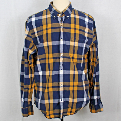J.Crew Blue Yellow Plaid Long Sleeve Cotton Shirt Men Sz XL EUC | eBay J.Crew Blue Yellow Plaid Long Sleeve Cotton Shirt Men Sz XL EUC | eBay