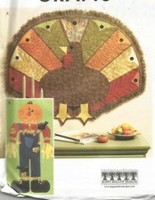 6413 McCalls Sewing Pattern UNCUT Turkey  Scarecrow Fall Decorations