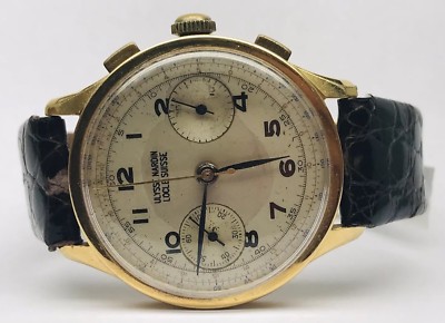 Vintage Ulysse Nardin 18k Yellow Gold 1940's Mechanical Hand