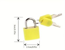 1Pc Mini Steel Strong Padlock for Travel Lock with 2 Keys